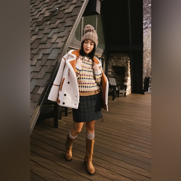 NWT Blank NYC Out of Town Pick Me Sherpa Teddy Jacket - Picture 7 of 12